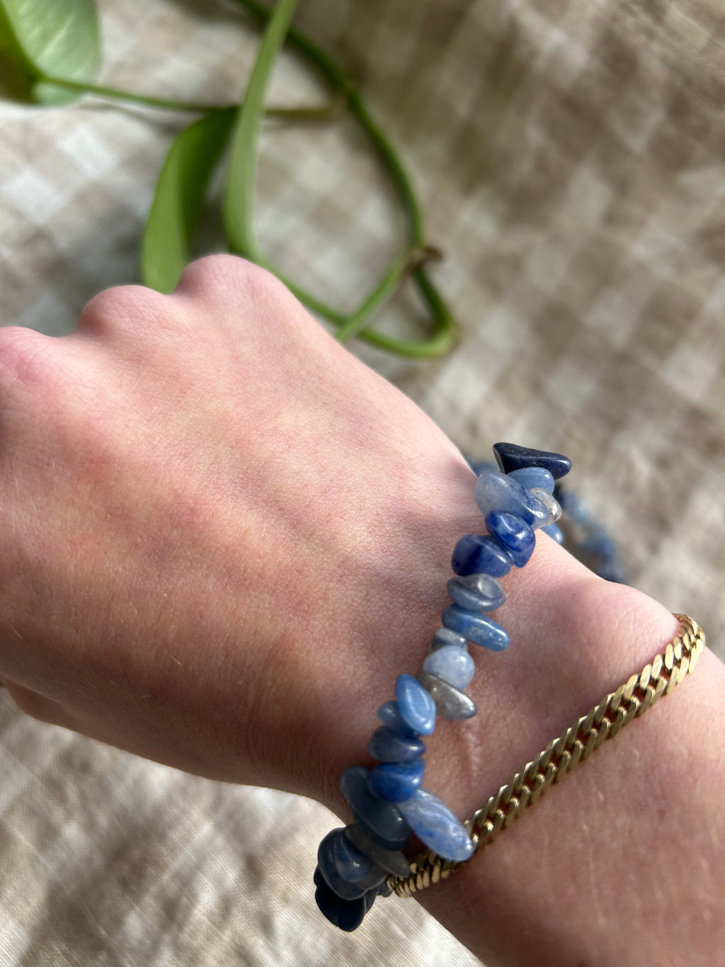 Blue Aventurine Chip Bracelet