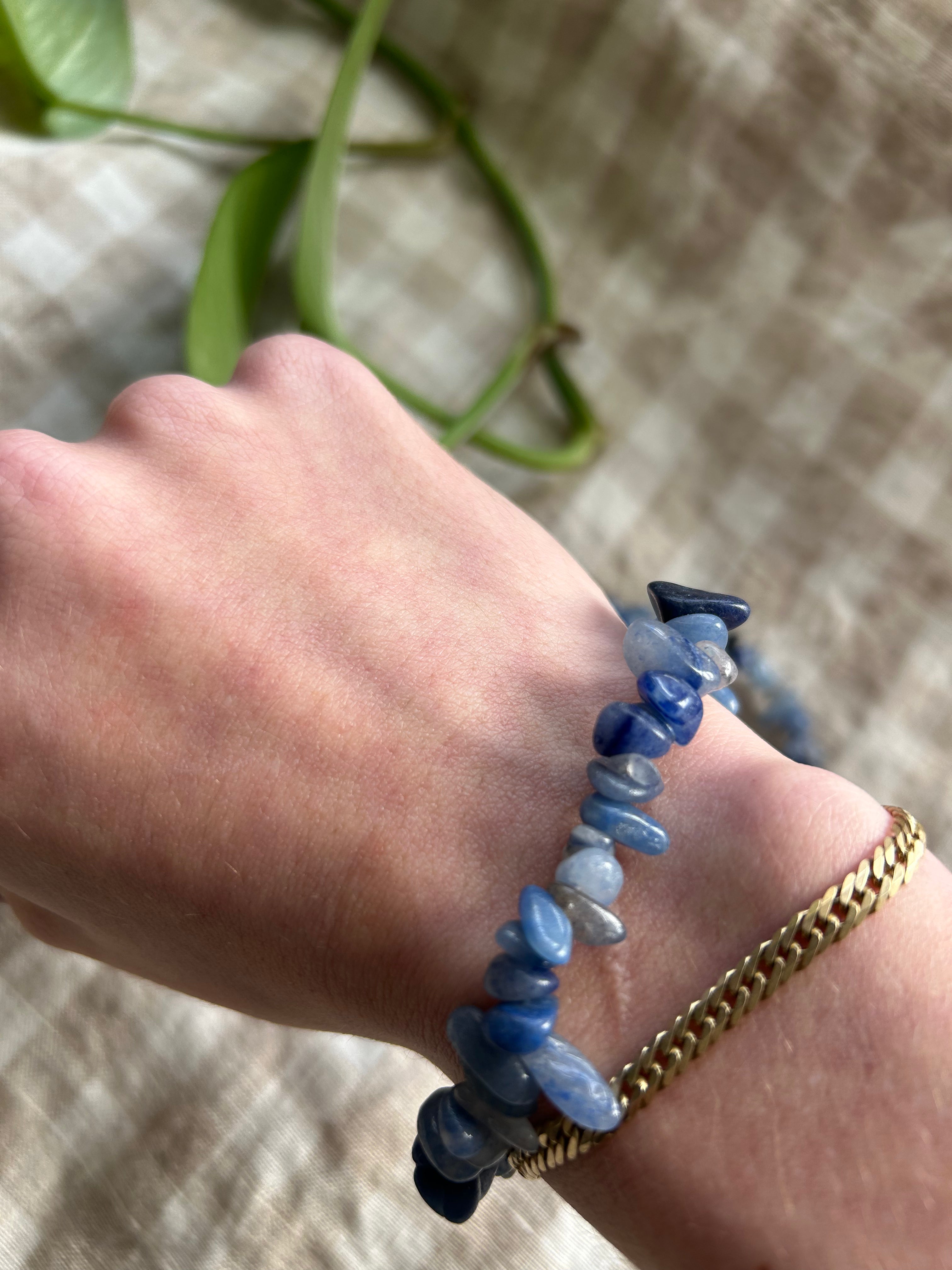 Blue Aventurine Chip Bracelet