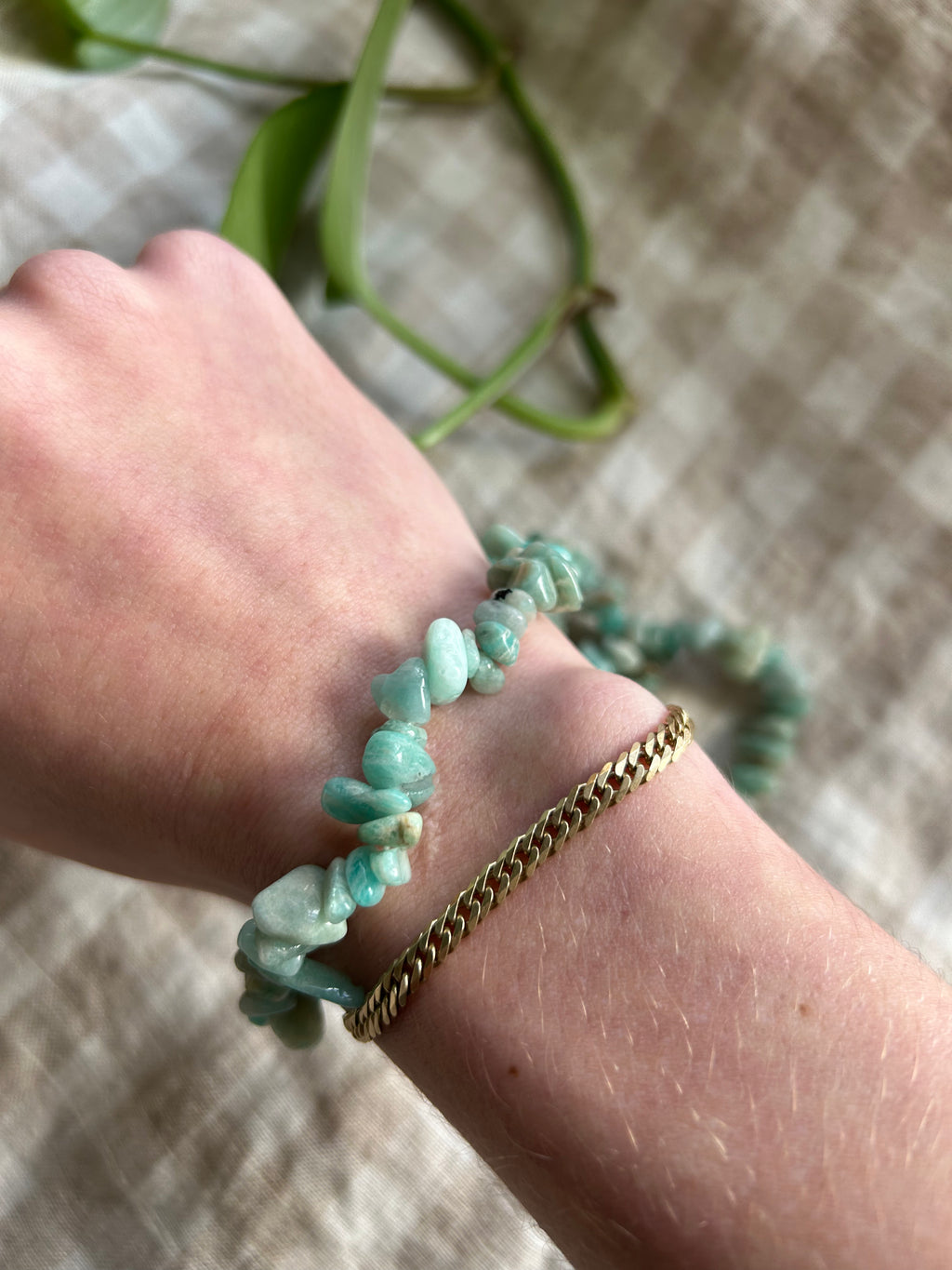 Amazonite Chip Bracelet