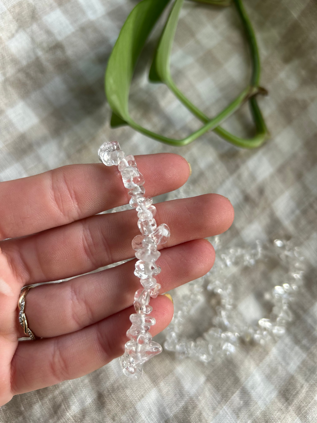 Clear Quartz Chip Bracelet