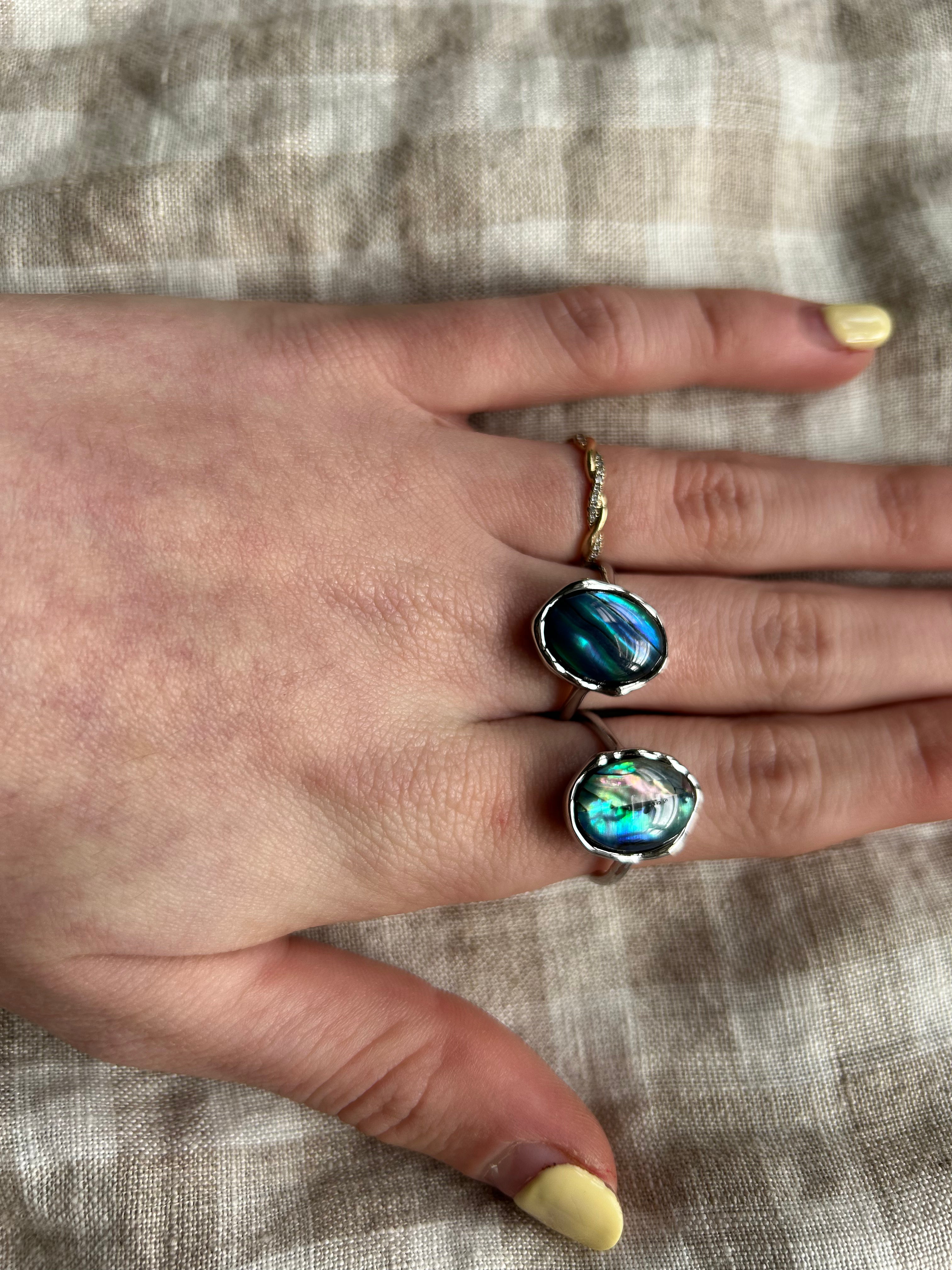 Abalone Shell Ring (Adjustable)
