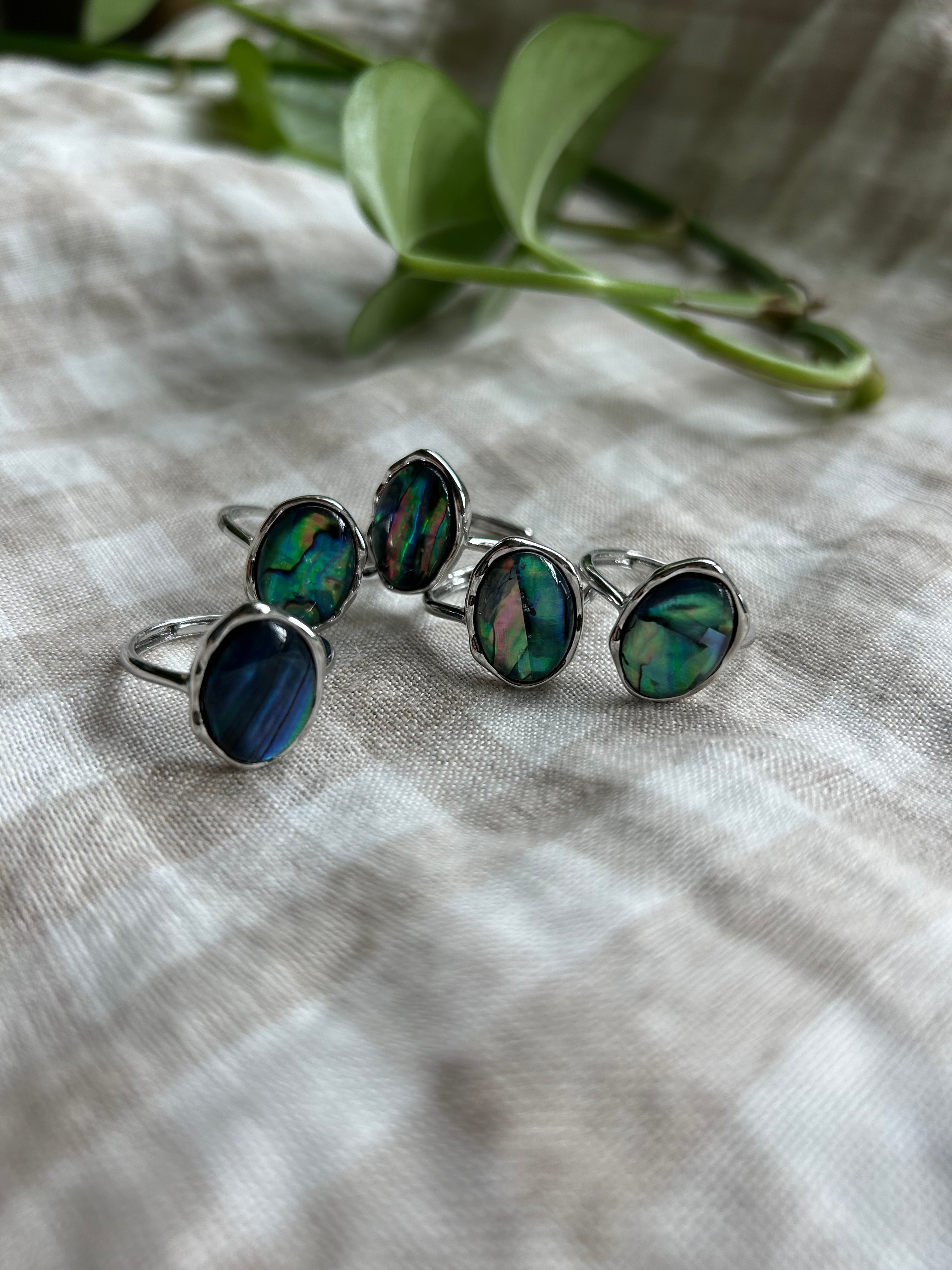 Abalone Shell Ring (Adjustable)