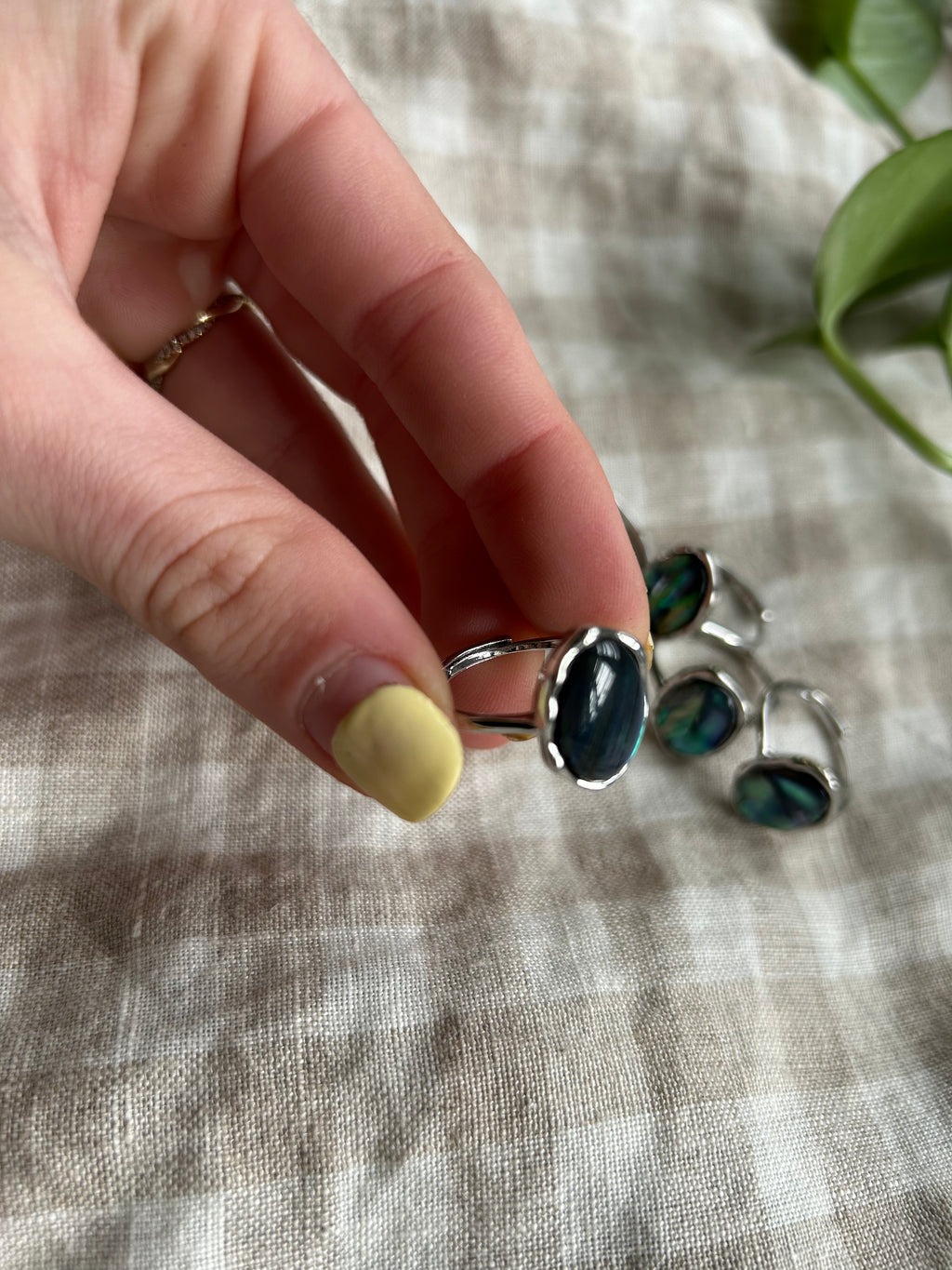 Abalone Shell Ring (Adjustable)