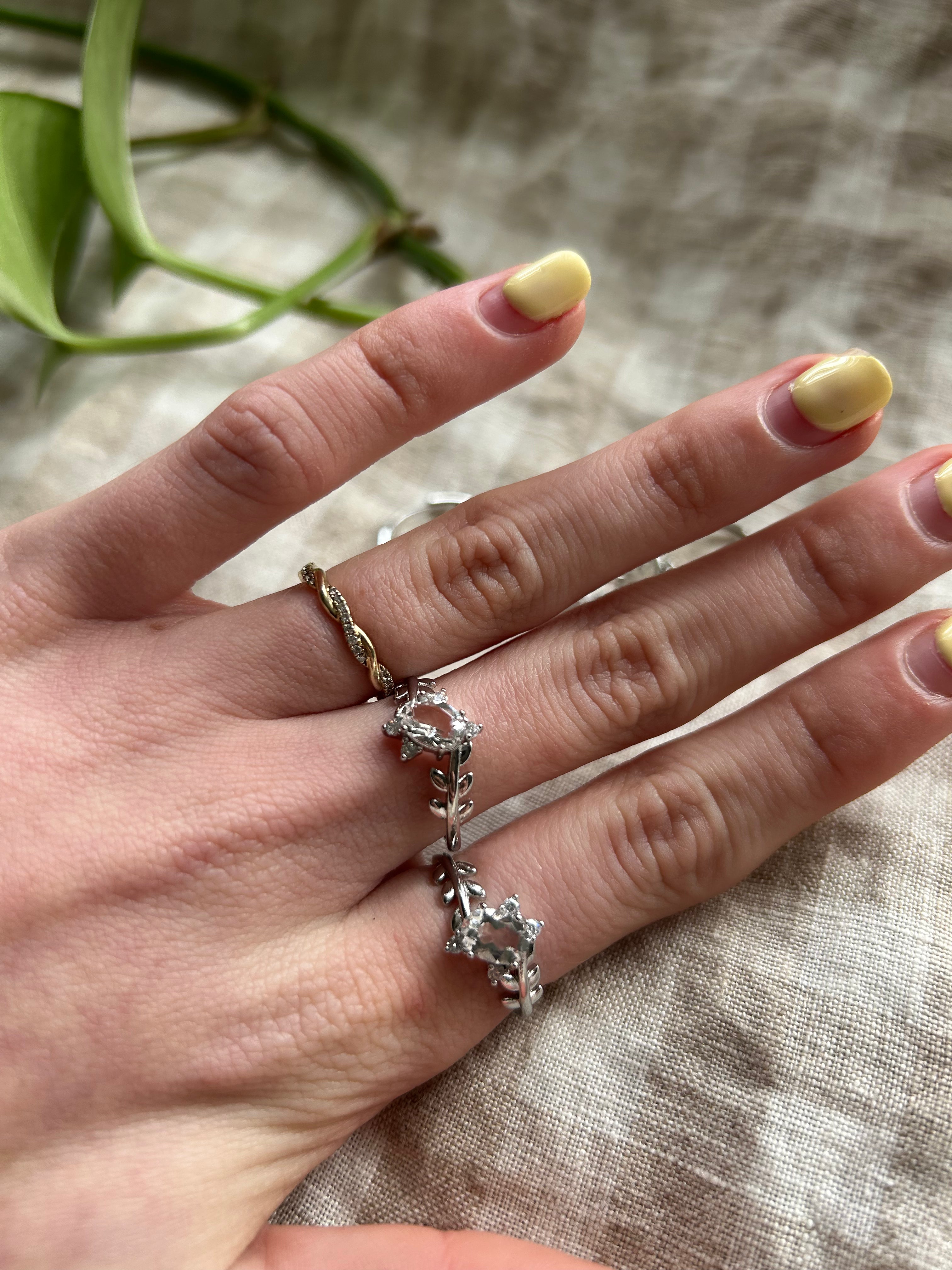 Clear Quartz Ring (Adjustable)