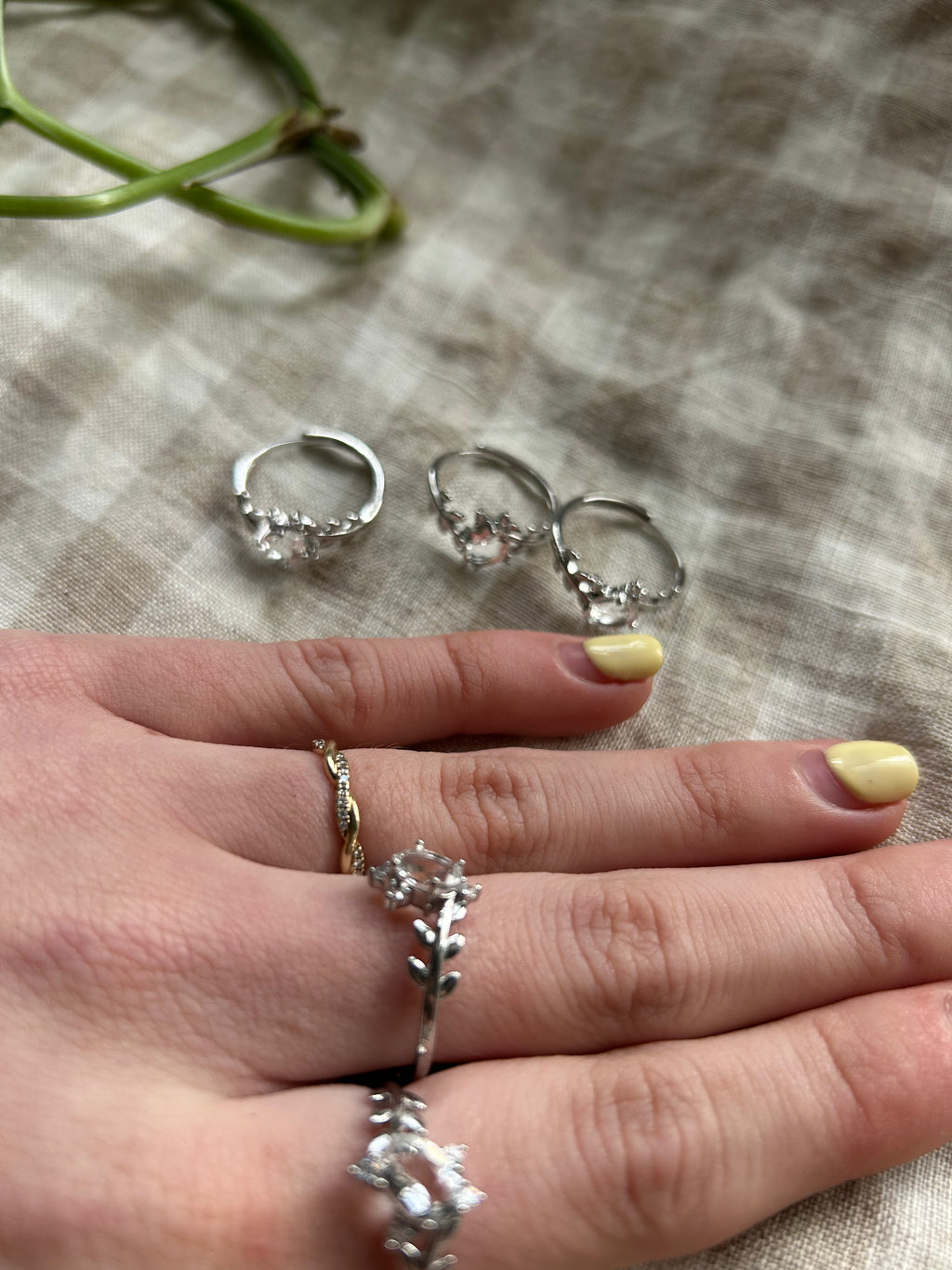 Clear Quartz Ring (Adjustable)