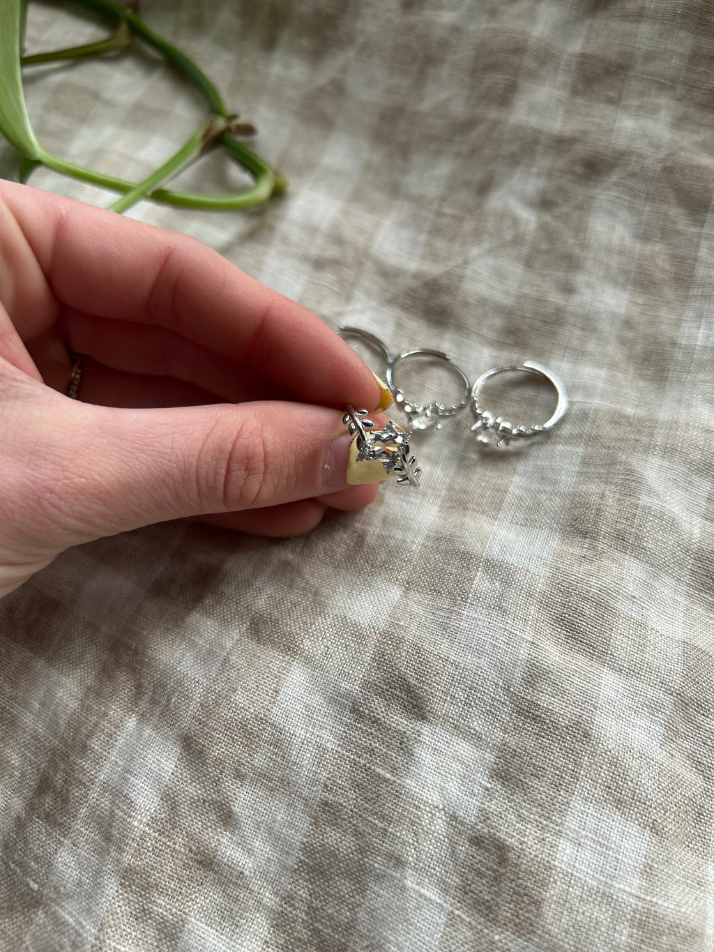 Clear Quartz Ring (Adjustable)