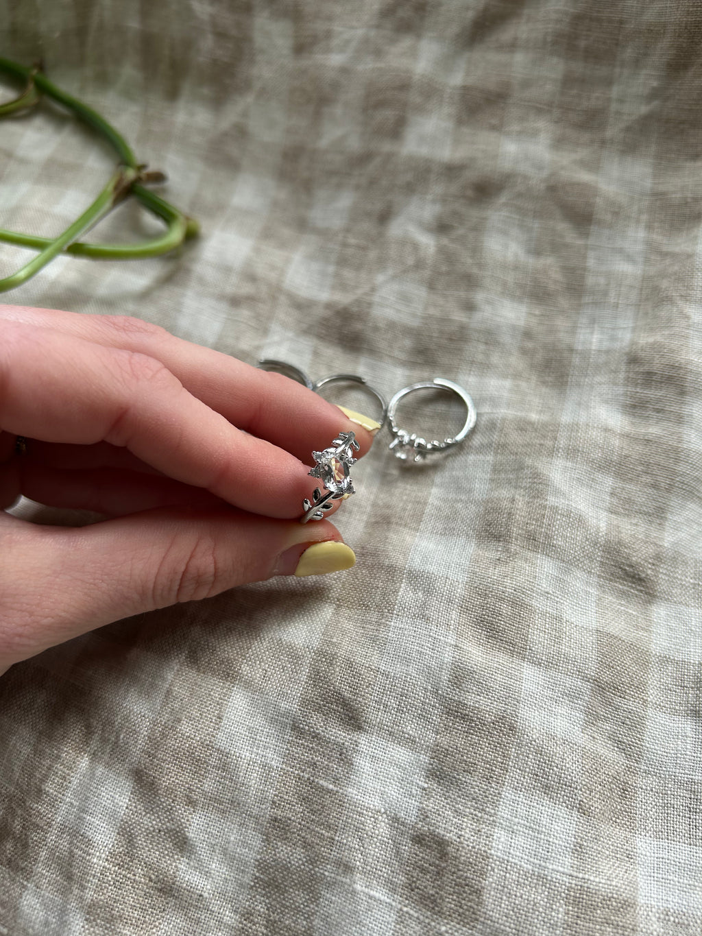Clear Quartz Ring (Adjustable)