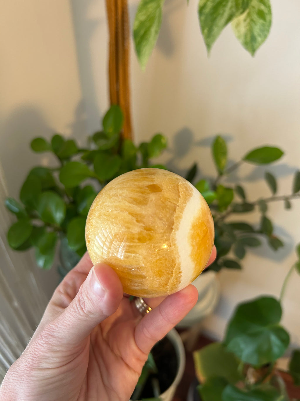 Orange Calcite Sphere #1