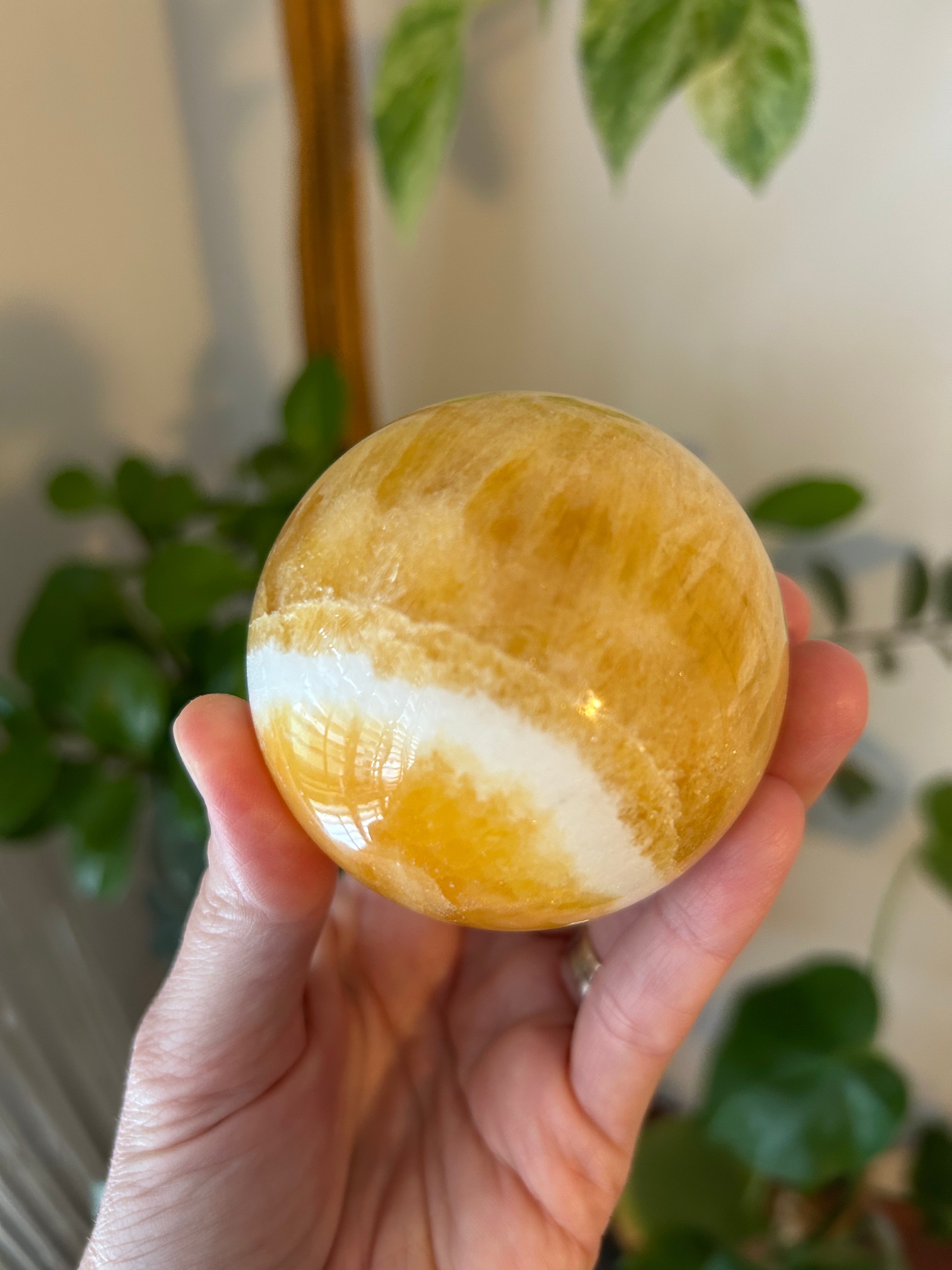 Orange Calcite Sphere #1